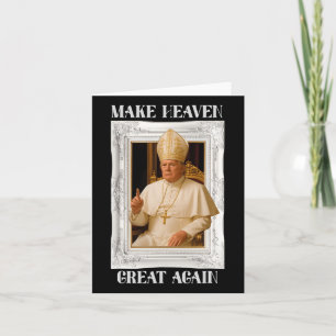 Make Vatican Great Again Funny Pope Trump Retro Ch Card