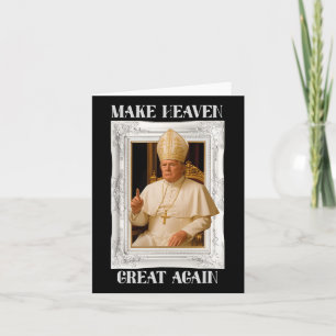 Make Vatican Great Again Funny Pope Trump Retro Ch Card