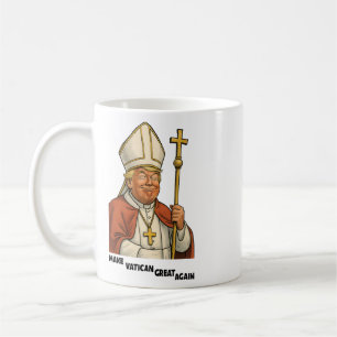 Make Vatican Great Again Funny Pope Trump Retro Ch Coffee Mug