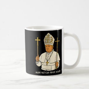 Make Vatican Great Again Funny Pope Trump Retro Ch Coffee Mug