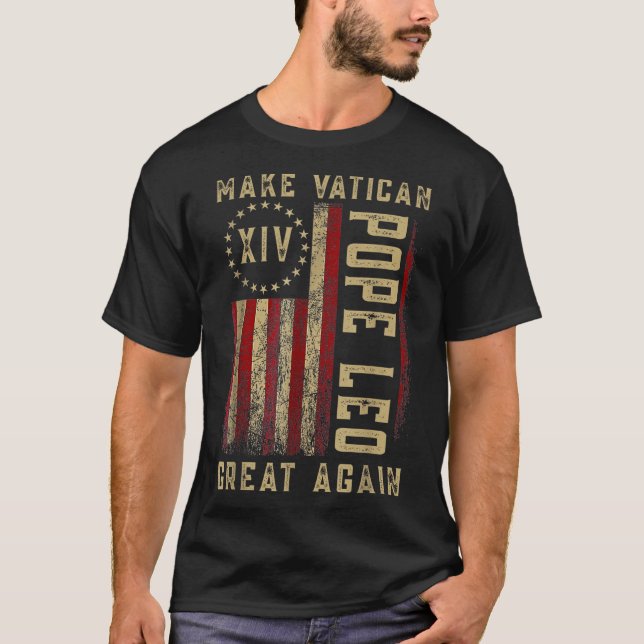 Make Vatican Great Again Shirt, Pope Leo Xiv Ameri T-Shirt (Front)
