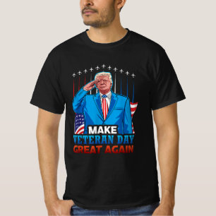 Make Veterans Day Great Again American Flag T-Shirt