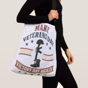 Make Veterans Day Victory Day Again Patriotic Crossbody Bag