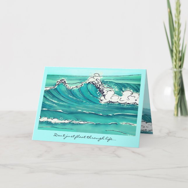 Make Waves card w/ place holder for personal text (Front)