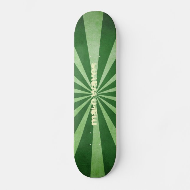 Make Waves Green Vortex Skateboard (Front)