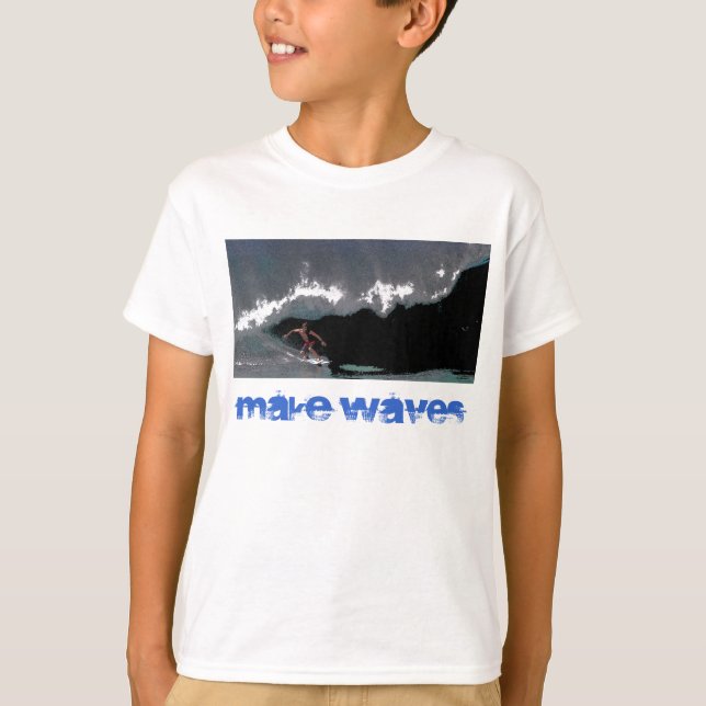 Make Waves Pipeline Boys T-Shirt (Front)
