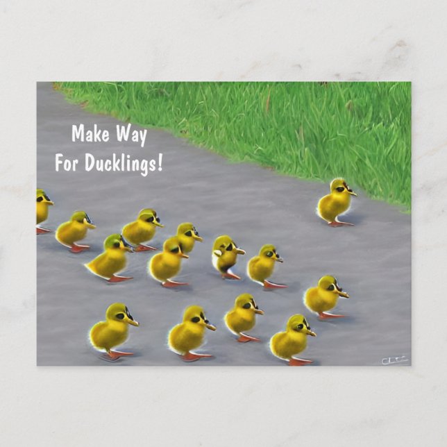 Make Way For Ducklings! Postcard (Front)