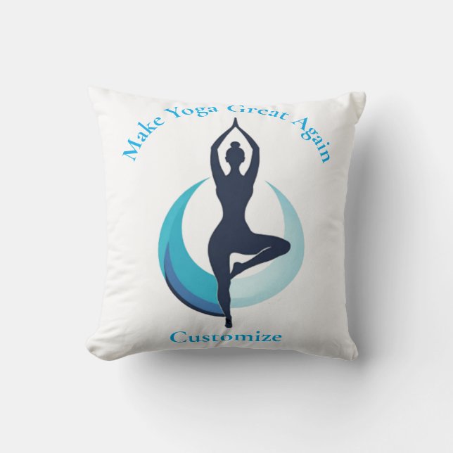 Make Yoga Great Again Thunder_Cove Cushion (Front)