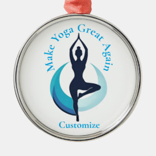 Make Yoga Great Again Thunder_Cove Metal Ornament