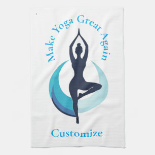 Make Yoga Great Again Thunder_Cove Tea Towel