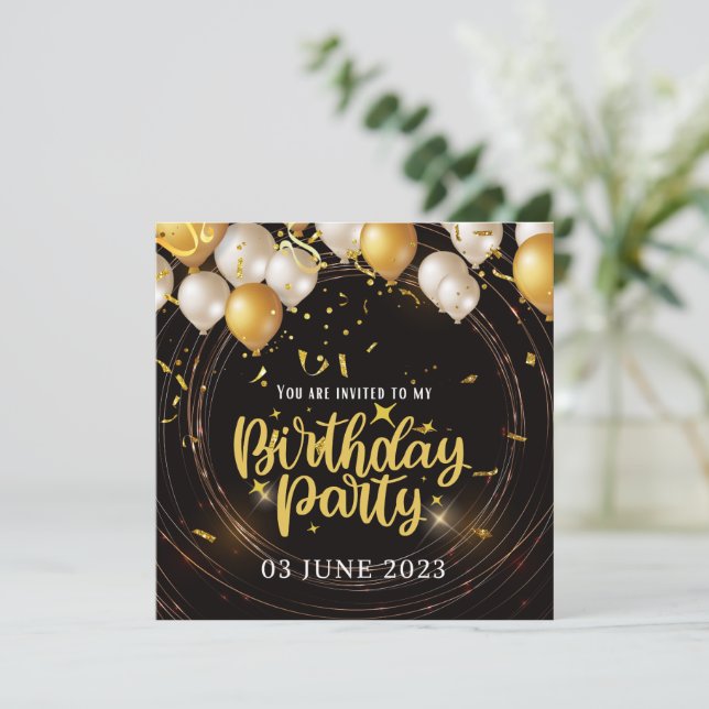 Make Your Birthday Extra Special with Custom Invit Invitation (Standing Front)