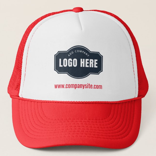Make Your Business Logo and Website Address Trucker Hat (Front)
