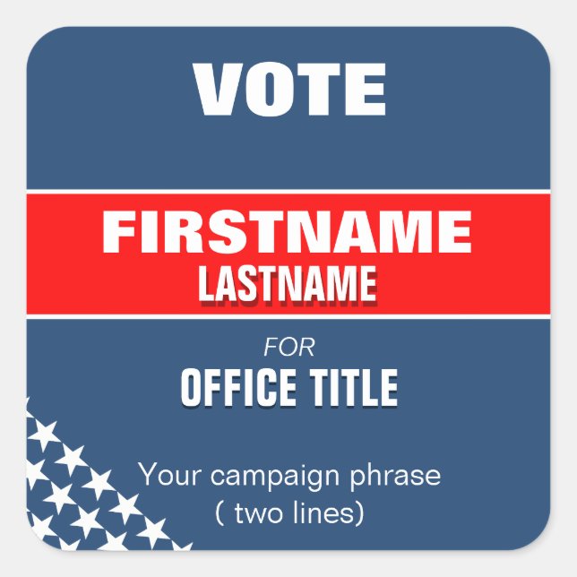 Make your campaign squared Sticker (Front)