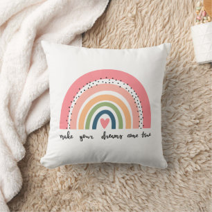 Make Your Dreams Come True Rainbow Cushion