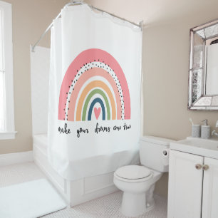 Make Your Dreams Come True Rainbow Shower Curtain