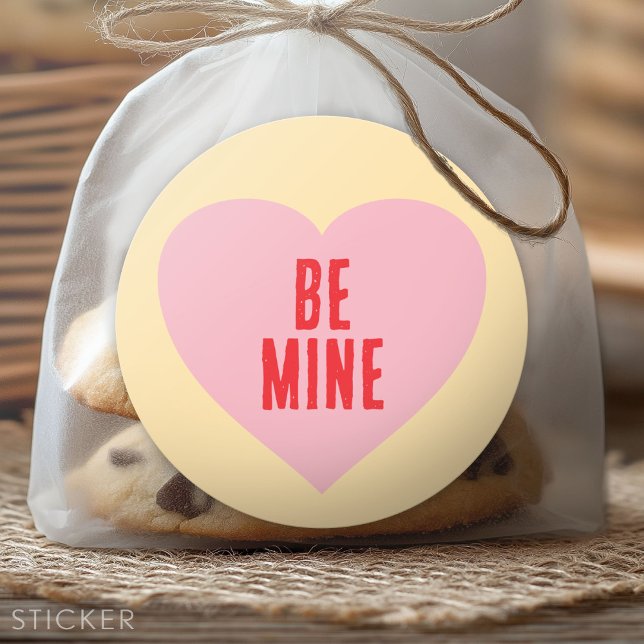 Make your Heart Valentine Saying Classic Round Sticker (Custom Sticker)