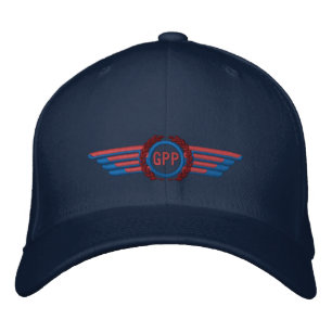 Make Your Monogram Aviation Laurels Pilot Wings Embroidered Hat