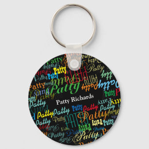 make your name colourful & personalised key ring