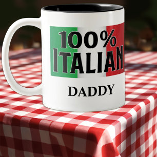Make Your Own 100% Italian Flag of Italy Two-Tone Coffee Mug