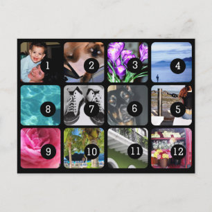 Make your own 12 photos mailing postcard