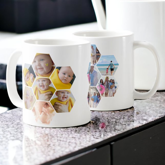 Make your own 14 photo Personalised Template Coffee Mug (Make your own 14 photo Personalized Template Coffee Mugs from Ricaso. Photo gift ideas for all)