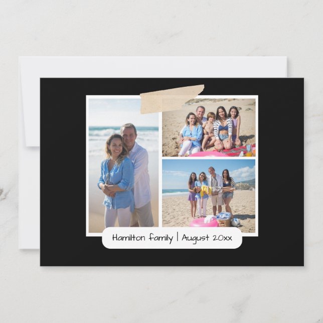 Make Your Own 3 Photo Collage Personalised Card (Front)