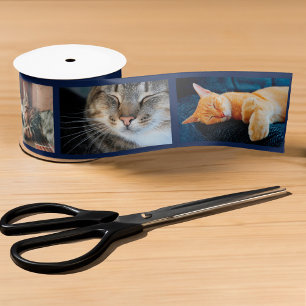 Make Your Own 6 Photo Film Strip Collage on Blue Satin Ribbon
