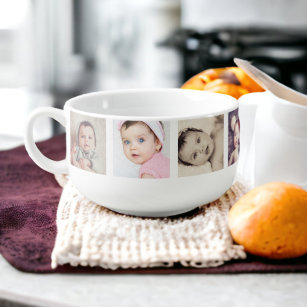 Make Your Own 8 Photo Personalized Soup Mug