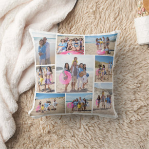 Make Your Own 9 Photo Collage Personalised Cushion