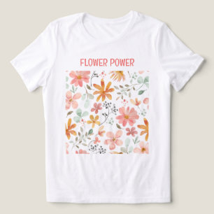 Make Your Own Artsy T-Shirt Flower Power Tri-Blend Shirt