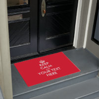 Make your own big funny keep calm red door mat