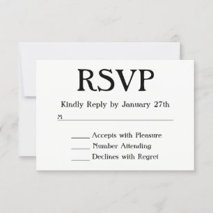 Make Your Own Black and White RSVP