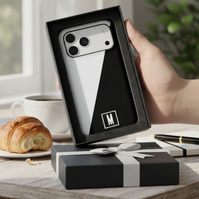 Make Your Own Black & White Split Monogrammed Gift (Creator Uploaded)