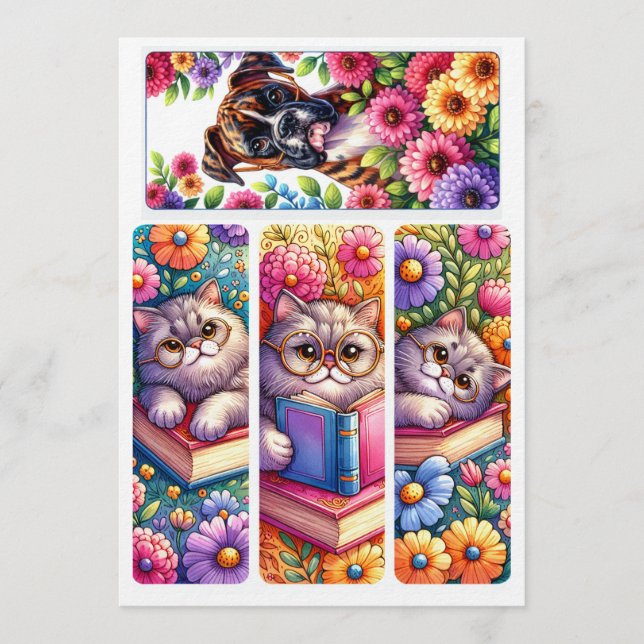 Make Your Own Bookmarks Add Name DIY Activity  Menu (Front)