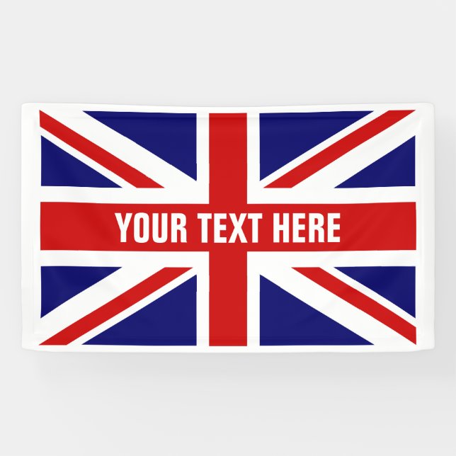 Make your own British Union Jack flag banner sign (Horizontal)
