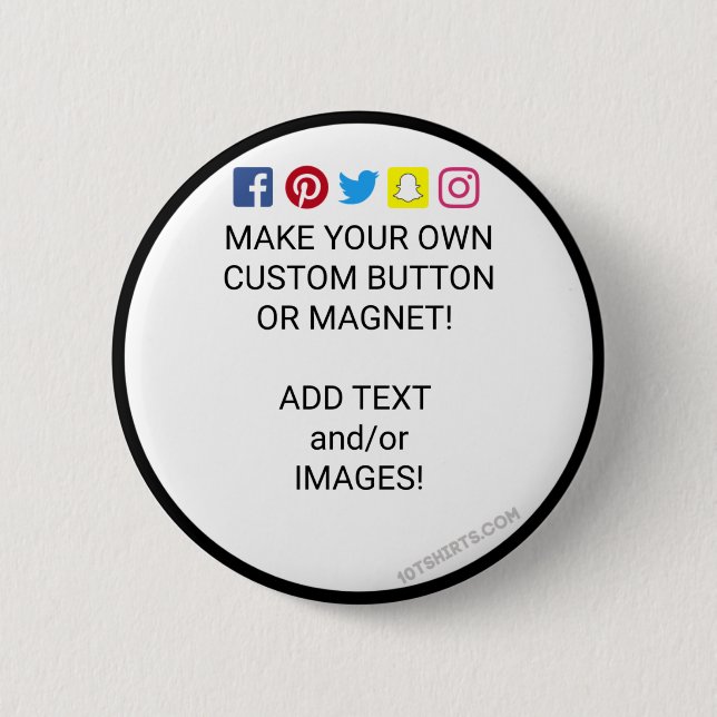 Make your own button! 6 cm round badge (Front)