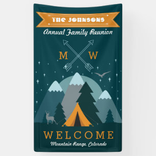 Make Your Own Camping Mountain Outdoor Adventure Banner