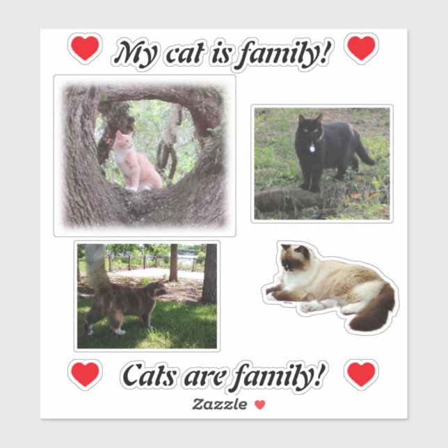 Make Your Own Cat Stickers Template for Cat Lovers (Sheet)