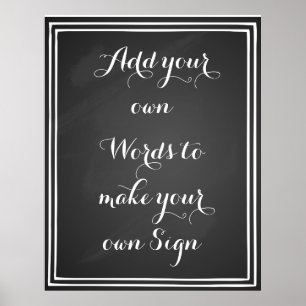 Make your own chalkboard poster for your party