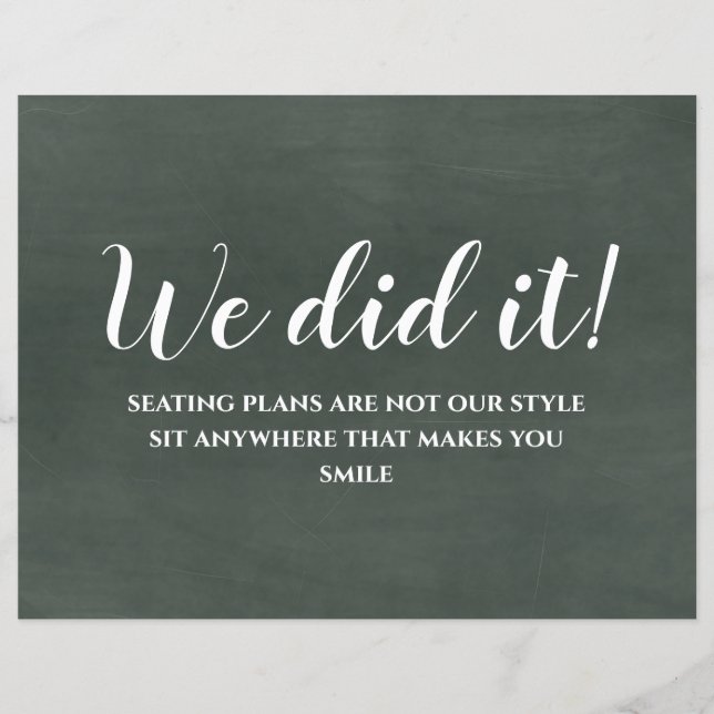 Make Your Own Chalkboard Wedding Sign Budget (Front)