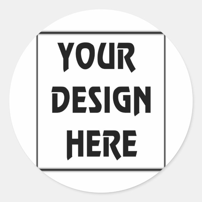Make Your Own Classic Round Sticker (Front)