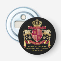 Make Your Own Coat of Arms Red Gold Dragon Emblem