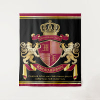 Make Your Own Coat of Arms Red Gold Lion Emblem