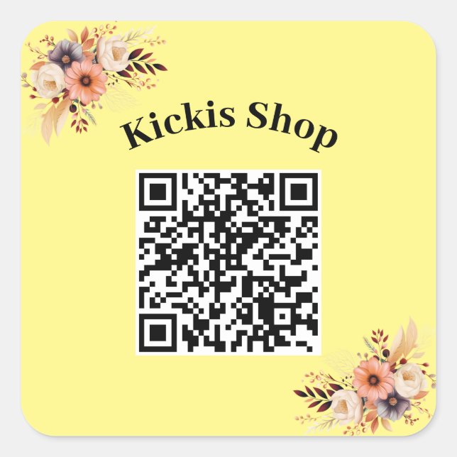 Make Your Own Company QR Code Sticker (Front)