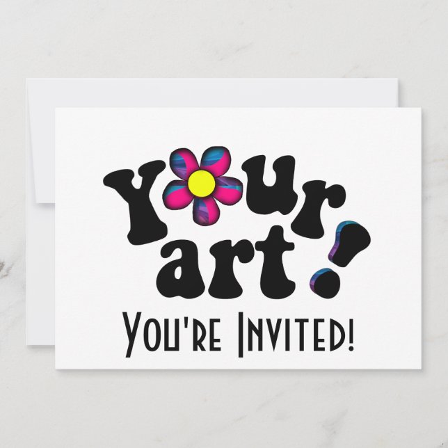 Make your Own Custom Artwork or Photo Invitation (Front)
