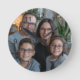 Make Your Own Custom Family Photo Personalised Round Clock