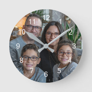 Make Your Own Custom Family Photo Personalised  Round Clock