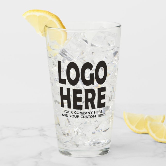 Make your own custom logo and text promotional glass (Front Ice)