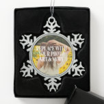 Make your own custom made personalised snowflake pewter christmas ornament<br><div class="desc">Make your own custom made personalised unique hanging pewter snowflake ornament from Ricaso- add your own photo</div>