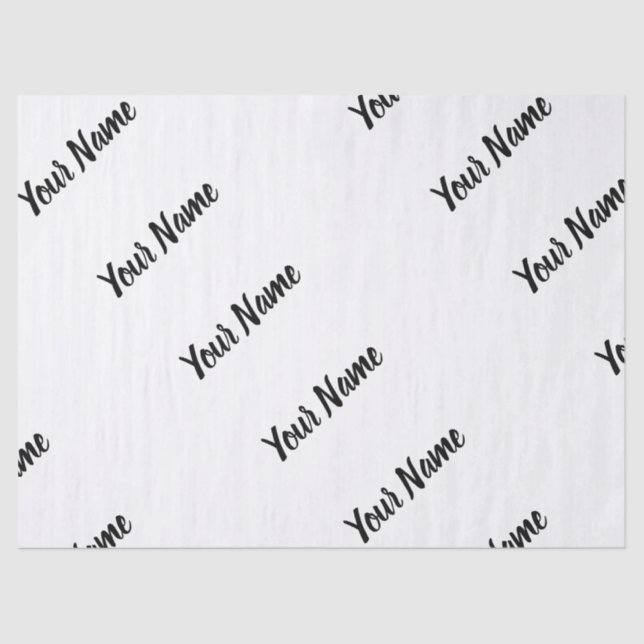 Make Your Own Custom Name Personalised Gift Wrap Tissue Paper (Front)